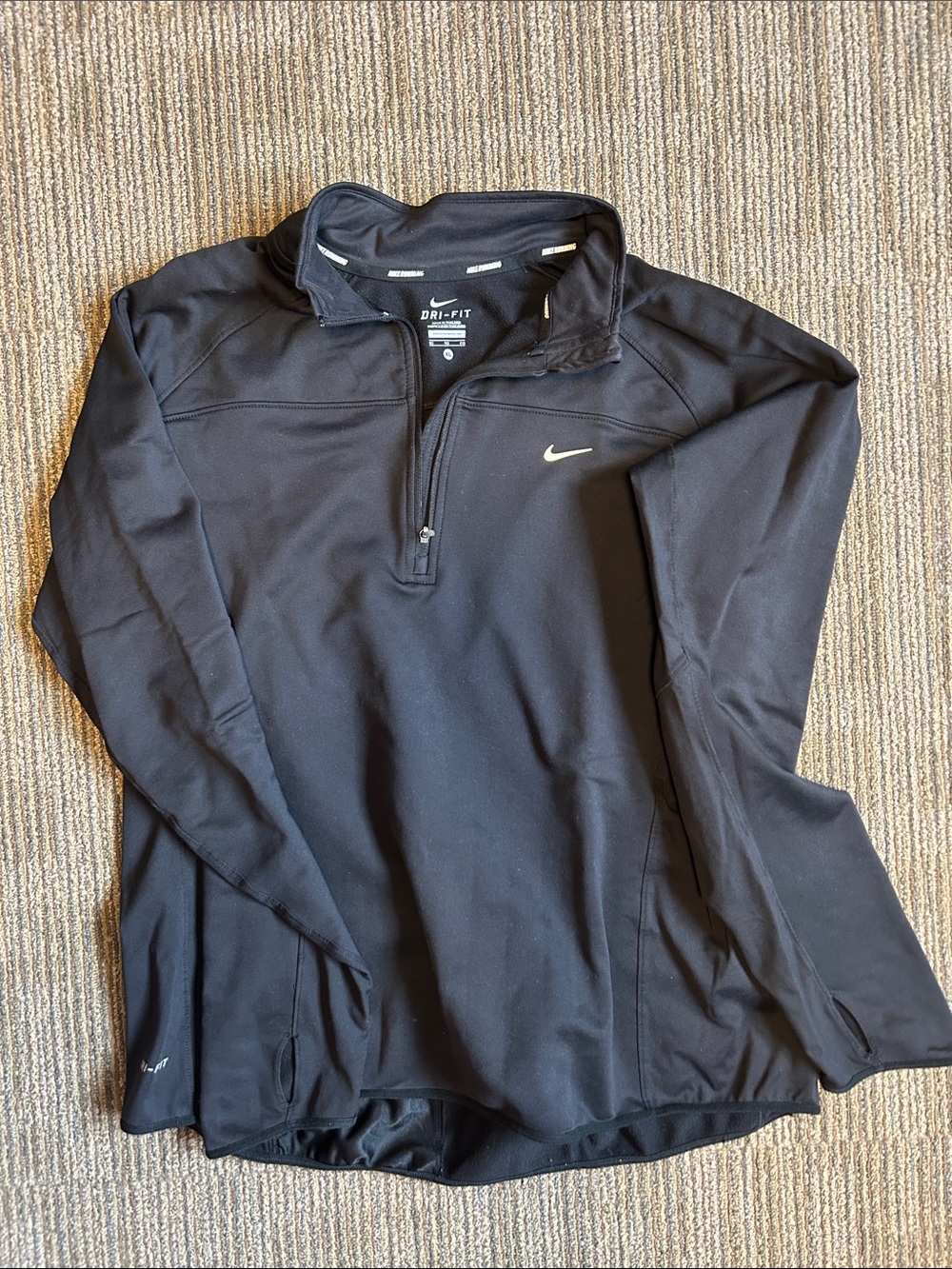 Nike Black Dri-FIT Quarter-Zip Performance Pullover